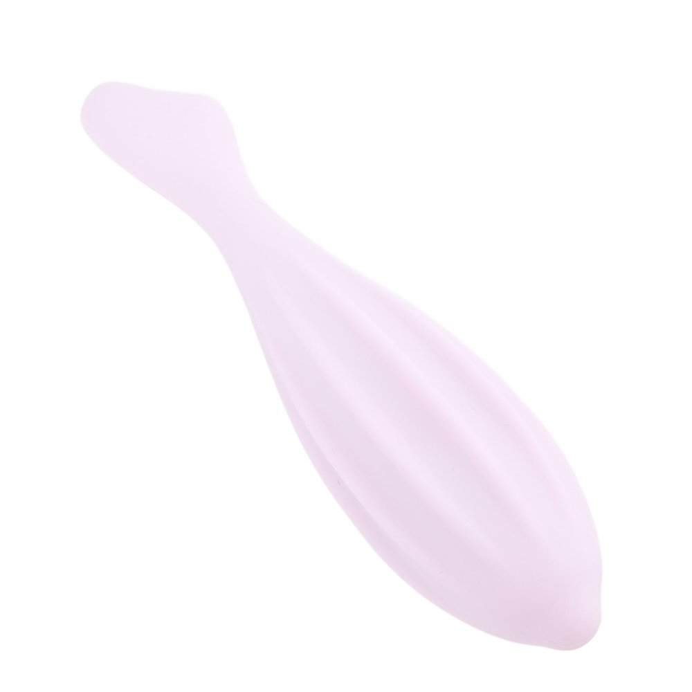 BRRNOO Silicone Massage Roller Silicone Roller Silicone Roller Skincare Tool Ergonomic Portable Easy Cleaning Silicone Face Massage Roller (Pink)