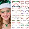 12 Pairs Christmas Makeup Eye Temporary Tattoos Waterproof Xmas Tree Deer Eyeliner Eye Shadow Tattoos Makeup Kit for Adult Women Men Kid Girls Cosplay Christmas Party Favor view 1