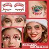 12 Pairs Christmas Makeup Eye Temporary Tattoos Waterproof Xmas Tree Deer Eyeliner Eye Shadow Tattoos Makeup Kit for Adult Women Men Kid Girls Cosplay Christmas Party Favor view 4