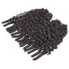 100% Human Hair Knotless Pre-Separated Water Wave Curly Feather Crochet Hair Extensions Spirally Curly Classic Lightweight Reusable Crochet Hair Extensions 16inch 100strands 120g view 3