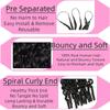 100% Human Hair Knotless Pre-Separated Water Wave Curly Feather Crochet Hair Extensions Spirally Curly Classic Lightweight Reusable Crochet Hair Extensions 18inch 200strands 240g view 2