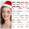 12 Pairs Christmas Eye Shadow Temporary Tattoos Eyeliner Tattoo Stickers Snowflake Santa Claus Pattern Eyeliner Fake Tattoos for Women Men Face Eye Makeup Christmas Decals Party Supplies Decoration view 1
