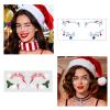 12 Pairs Christmas Eye Shadow Temporary Tattoos Eyeliner Tattoo Stickers Snowflake Santa Claus Pattern Eyeliner Fake Tattoos for Women Men Face Eye Makeup Christmas Decals Party Supplies Decoration view 3