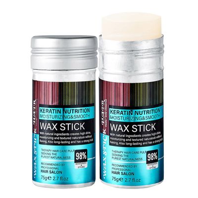 DIDILY Hair Wax Stick with Argan Oil Protein & Keratin tames flyaways controls frizz strong hold for sleek styles slick back updos suits all hair types men & women (2.7 fl.Oz, KERATIN NUTRITION)