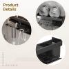 Kronabelle Wall-Mounted Hair Dryer Holder, Dual-Cup Organizer in Sturdy Aluminum Alloy, Multifunctional Black Rack for Bathroom Storage view 4