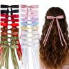 Dfqsofd 20Pcs Hair Bows for Women Girls, Satin Ribbon Bows for Hair Bowknot Barrettes Clips with Long Tail for Women Girls view 1