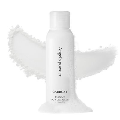 bonkorea Angels Powder Carboxy Enzyme Wash  Gentle Daily Powder Cleanser with Papain Enzyme, Green Tea & Coconut, pH 5.5, 1.76 oz