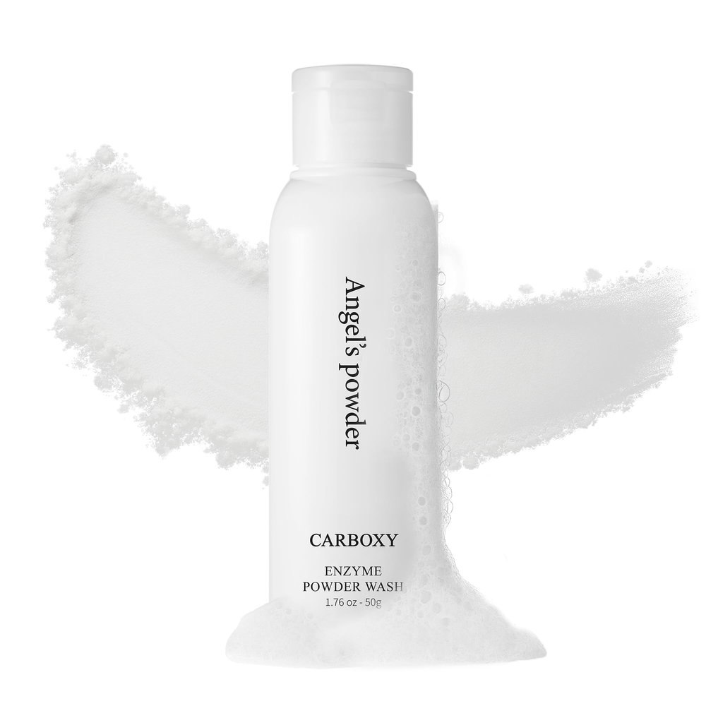 bonkorea Angels Powder Carboxy Enzyme Wash Gentle Daily Powder Cleanser with Papain Enzyme, Green Tea & Coconut, pH 5.5, 1.76 oz