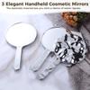3 Piece Round Handheld Mirrors with Silver Electroplate Finish, Travel-Friendly 10.6 X 5.8 Cosmetic Mirror Set view 2