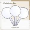 3 Piece Round Handheld Mirrors with Silver Electroplate Finish, Travel-Friendly 10.6 X 5.8 Cosmetic Mirror Set view 4