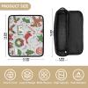 Hair Tool Travel Bag for Women and Heat Resistant Mat Christmas Elements Collage Pattern view 4