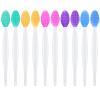 10PCS Cleansing Facial Silicone Brush Double Side Lip Exfoliating Pore Scrub Brush for Face Nose Clean Blackhead Removal Brushes Facial Brushes for Cleaning and Exfoliating view 1