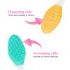 10PCS Cleansing Facial Silicone Brush Double Side Lip Exfoliating Pore Scrub Brush for Face Nose Clean Blackhead Removal Brushes Facial Brushes for Cleaning and Exfoliating view 3