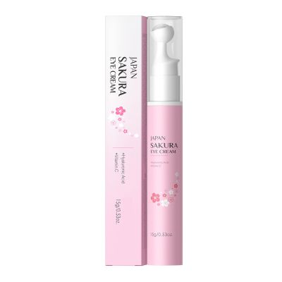 BEUKING Sakura Eye Cream with 360 Cooling Massage Roller, Deep Hydration Serum with Cherry Blossom Essence, Under Eye Cream to Reduce Dark Circles, Fine Lines, Smoothing Skin Care