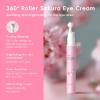 BEUKING Sakura Eye Cream with 360 Cooling Massage Roller, Deep Hydration Serum with Cherry Blossom Essence, Under Eye Cream to Reduce Dark Circles, Fine Lines, Smoothing Skin Care view 3