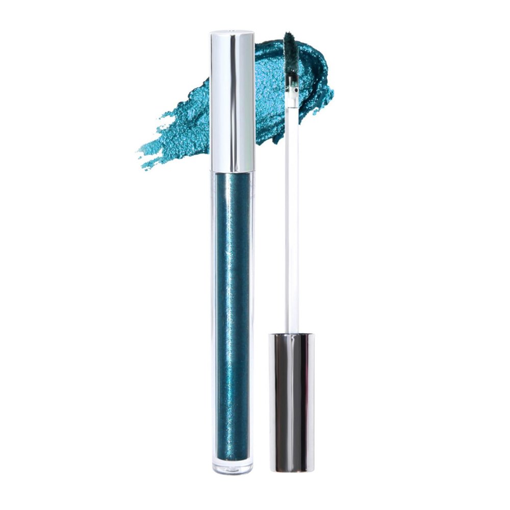 Aislor 1Pc Long Lasting Waterproof Liquid Lipstick High Pigment Glitter Lip Gloss Non Stick Cup Smudge Proof Intense Color Lip Makeup Blue One Size