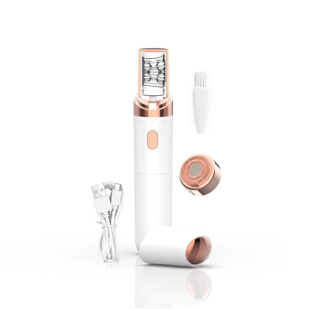 Pluxy Epil Pro 3.0 Women Face Epilator - Painless Hair Remover for Face, Eyebrows, Lip, Chin, Arms, Underarms (White)