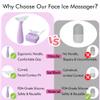 Azrra Face Ice Roller Massager, Ergonomic Ice Facial Roller to Reduce Puffiness, Minimize Pores, Reusable Face Silicone Ice Mold With 2 Dual-head Eyebrow and Dermaplane Razor view 2
