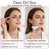 Azrra Face Ice Roller Massager, Ergonomic Ice Facial Roller to Reduce Puffiness, Minimize Pores, Reusable Face Silicone Ice Mold With 2 Dual-head Eyebrow and Dermaplane Razor view 3