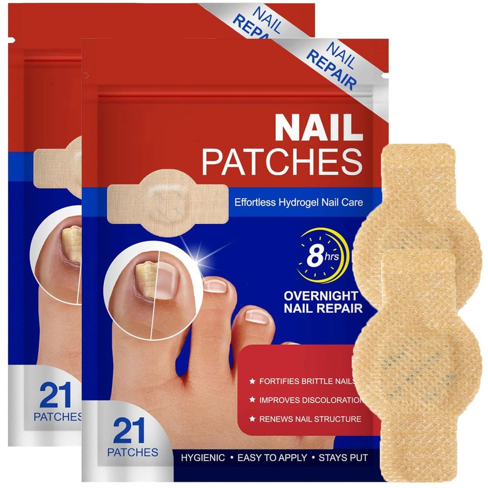 Nail Patches for Toenails & Fingernails  8-Hour Nail Care Repair Stickers for Extra Strengthening (42pcs)