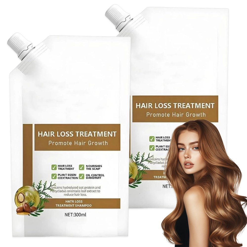 Anti Hair Loss Shampoo for Women,Rich in Various Plant Extracts,for All Hair Types,300ml (2PCS)