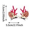 1 Pair of Elk Antler Hair Clips Decorative Hair Extensions Side Sippy Clips Christmas Hair Accessories view 3