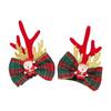 1 Pair Bowknot Santa Antlers Hair Clips Hair Clips Side Sippy Clips Christmas Hair Ornaments view 1