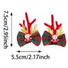 1 Pair Bowknot Santa Antlers Hair Clips Hair Clips Side Sippy Clips Christmas Hair Ornaments view 3