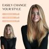 Rich Choices Halo Hair Extensions Real Human Hair Remy Hairs Halo Extension for Women Invisible Wire One Piece Clip in Hairpiece 16 Inch Straight-#12P613 Golden Brown Highlight Bleach Blonde view 4