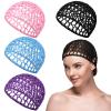 Geyoga Mesh Crochet Hair Net Snood,Black,Purple,Blue,Pink view 1