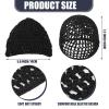 Geyoga Mesh Crochet Hair Net Snood,Black,Purple,Blue,Pink view 2
