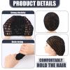 Geyoga Mesh Crochet Hair Net Snood,Black,Purple,Blue,Pink view 3