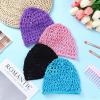 Geyoga Mesh Crochet Hair Net Snood,Black,Purple,Blue,Pink view 4