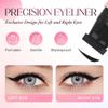 AIIONP One-Piece Eyeliner Stamp, 2025 Upgraded Foldable Eyeliner Stamp for Perfect Wings, Waterproof Eyeliners Tool, Smudge Proof Eyeliners Pen for Beginners (2pcs Brown) view 2