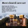 Sandalwood Beard Care Set | Nourish Follicles for Elastic Growth, Deeply Condition with Butter & Oil, Soothe Skin with Recovery Lotion & Gentle Wash view 2