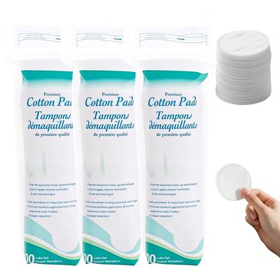 Cotton Rounds for Face, 2025 Upgraded Premium Cotton Pads, Soft Hypoallergenic Pads, Highly Absorbent Makeup Remover Pad for Beauty Routine, Gentle Cosmetic Pads for Sensitive Skin (3pcs)