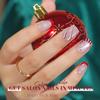 Press On Nails Short - Jofay Fashion Cat Eye Press On Nails Square, Red Candy Cane Fake Nails with Glue, Glossy Reusable Acrylic Nail Tips in 16 Sizes, Christmas Stick On Nails for Women Girls Gift view 3