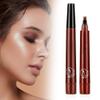 2026 New Magic Eyebrow Pencil, 3D Microblading Eyebrow Pencil Waterproof Contouring Pen, Long Lasting 4 Tipped Precise Brow Pen Natural Makeup Effect for Womans and Girls (Red Brown) view 1