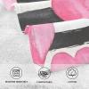 GuoChe Hand Face Towel Pink Striped Heart 16 x 28 inch view 3