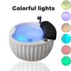 Eagleize Acrylic Footbath Spa Foot Bath Pedicure with Heat and Massage Colorful Lamp Footbath Used in Beauty Salons and Nail Salons Round Foot Spa(with Water Pump) view 3
