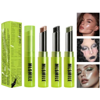 2 in1 Cream Eye Shadow Brightener Sticks for Eyes,Glitter Makeup Jelly Shimmer Crayon,Water light high-gloss eyeshadow stick,Cream Eye Shadow Brightener Sticks,High Pigmented,Smudge-Proof(Set B)