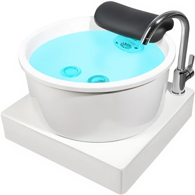 Eagleize Foot Massager Hydromassage with Bubble Heat Vibration and Colorful Lamp for Stress Relief and Pedicure Accessories(Acrylic Foot Bath Pedicure Bowls)