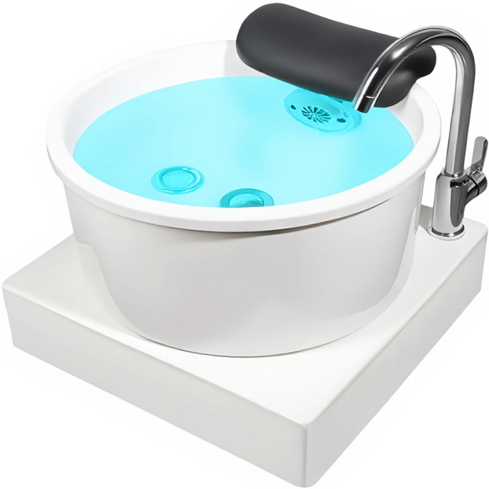 Eagleize Foot Massager Hydromassage with Bubble Heat Vibration and Colorful Lamp for Stress Relief and Pedicure Accessories(Acrylic Foot Bath Pedicure Bowls)