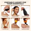 21 Pcs Amber Plastic Travel Toiletry Bottles Set, TSA Approved Travel Containers, Leak Proof Containers with Refillable Squeeze Bottle, Roller Balls, Pump sprayer, Perfume Atomizer, Labels & Funnel view 4