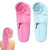 2 Pack Extra Large Shower Caps for Braids, Long Hair & Locs, Waterproof Hair Bonnets for Dreadlocks with Adjustable Drawstring (Pink, Light Blue) view 2