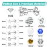Zygc Professional Ear Piercing Kit with 17 Pairs of Silver CZ Stones Ear Studs Earrings with Multi-Purpose Black Ear Piercing Gun with 8 Cleaning Pads for Salon and Home Use view 2
