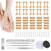 Ingrown Toenail Corrector, 2025 New Professional Ingrown Toenail Tool Kit with Toenail Strips, Curved Toenails Corrector Patch, Painless File and Lifter Pedicure Tools (2 Set)