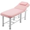 Professional Massage Bed 72" Heavy-Duty Spa Treatment Table with Adjustable Backrest, Removable Headrest, 3.15" Thick Cushion, Waterproof PU Leather, Metal Frame,Pink view 1