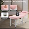 Professional Massage Bed 72" Heavy-Duty Spa Treatment Table with Adjustable Backrest, Removable Headrest, 3.15" Thick Cushion, Waterproof PU Leather, Metal Frame,Pink view 3