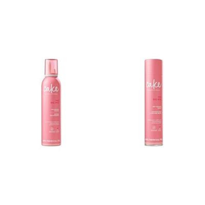 Cake Beauty The Big Wig Volumizing Bundle  Dry Texture Spray (5.6 oz / 60 g) + Volumizing Mousse with Heat Protection (8.4 oz / 238 g)  Adds Volume, Texture & Flexible Hold for All Hair Types